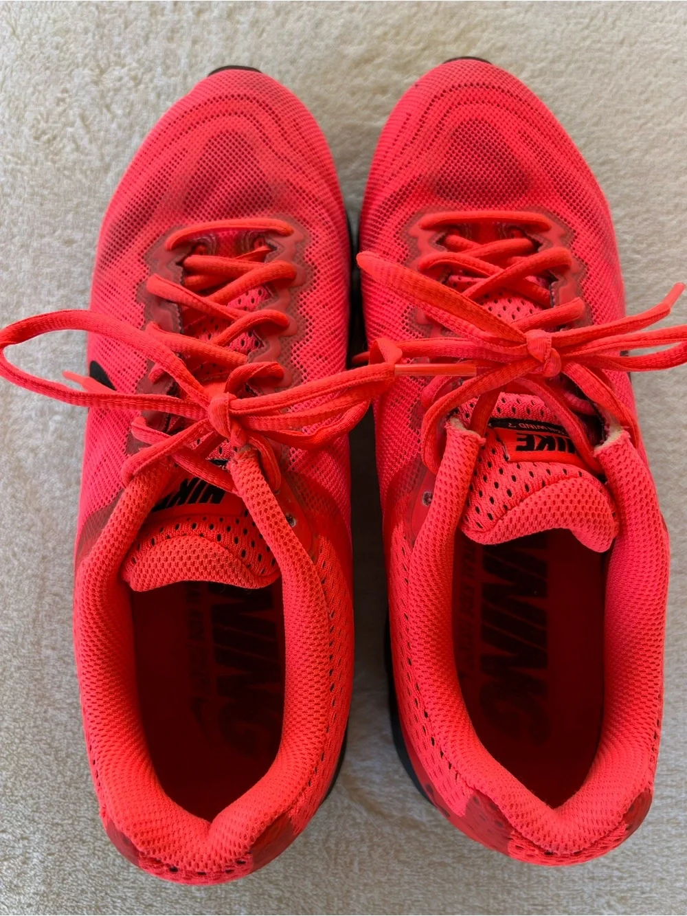 NIKE AIR MAX TAILWIND RUNNING SNEAKERS SIZE 8.5 BRIGHT ORANGE PINK